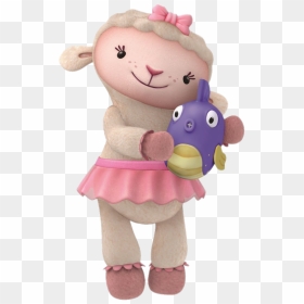 Doc Mcstuffins Lambie Holding Toy Fish - Doc Mcstuffins Clipart Png, Transparent Png - cartoon fish png