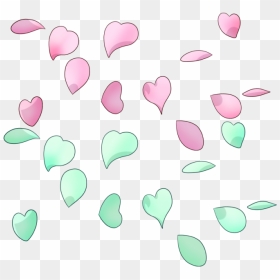 Floating Hearts Pastelsfreetoedit - Cherry Blossom Petals Clipart, HD Png Download - floating hearts png