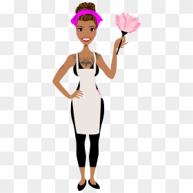Png Library Custom Portrait Illustration Of - Cute Cleaning Lady Clipart, Transparent Png - lady png