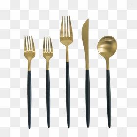 Blackdippedflatware - Knife, HD Png Download - silverware png