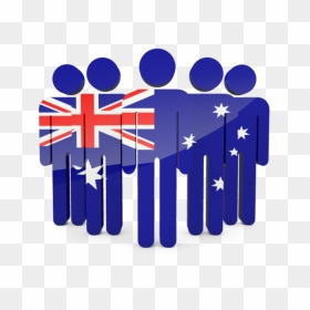 Australia Flag With People, HD Png Download - australia flag png