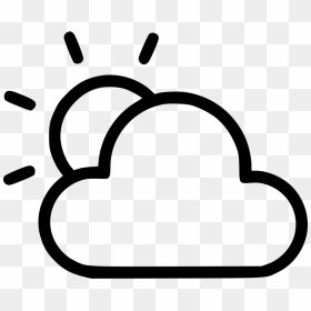Weather Cloud Clouds Cloudy Sun Partly Sunny - Partly Cloudy Icon Png, Transparent Png - cloudy png