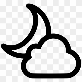 Transparent Cloudy Png - Partly Cloudy Night Icon, Png Download - cloudy png