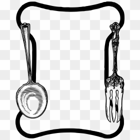Spoon Fork Frame Clip Arts - Spoon And Fork Frame Png, Transparent Png - fork and spoon png