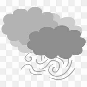 Wind Cloudy Gray Clouds Weather - Cartoon Storm Cloud Png, Transparent Png - cloudy png