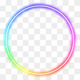 #neon #rainbow #neoneffect #circulo #circle - Circle, HD Png Download - vhv