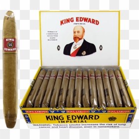 King Edward Imperial Box And Stick - King Edward Cigarr, HD Png Download - lit cigar png