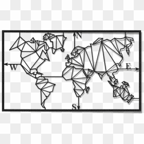 Orientation World Map - World Map Metal Wall Art Usa, HD Png Download - wall art png