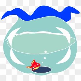 Goldfish In Fishbowl Clip Arts - Ikan Lompat Aquarium Vector, HD Png Download - fishbowl png