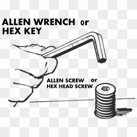 Hex Key And Screw - Allen Key Or Hex Key, HD Png Download - screw head png