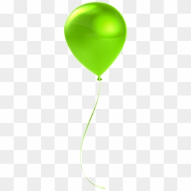 Single Balloon Clipart Transparent - Green Birthday Balloons Png, Png Download - balloon string png