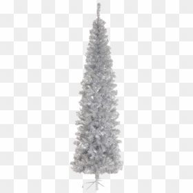 Tinsel Christmas Tree Png Transparent Picture - Silver Tinsel Trees, Png Download - white christmas tree png