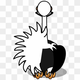 Ostrich Back Clip Arts - Cartoon Ostrich, HD Png Download - ostrich png