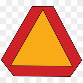 Slow Moving Vehicle Sign Clip Arts - Blank Slow Moving Vehicle Sign, HD Png Download - moving png
