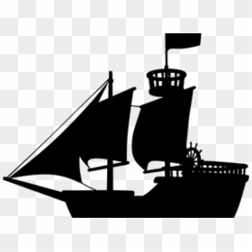 Transparent Cruise Ship Clipart - Transparent Pirate Ship Silhouette, HD Png Download - cruise ship clip art png
