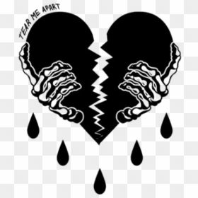 Broken Heart Black And White, HD Png Download - heartbreak png