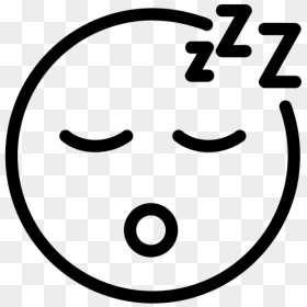 File - Openmoji-black 1f634 - Svg - Line Art, HD Png Download - zzz emoji png
