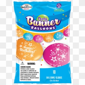 Party Banner Happy Birthday - Balloon, HD Png Download - party banner png
