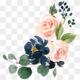 Transparent Navy And Blush Flowers, HD Png Download - wedding flowers png