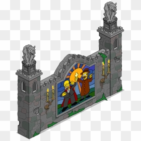 Simpson Springfield Muraille De Chine, HD Png Download - castle wall png