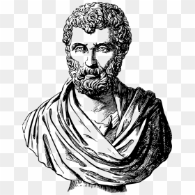 Bust, Famous, Greek, Herodotu - Herodotus Black And White, HD Png Download - greek bust png