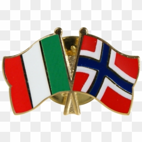 Norway Friendship Flag Pin, Badge - Italia Norvegia Bandiere, HD Png Download - italy flag png