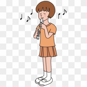 Clipart Music Recorder - Play The Recorder Clipart, HD Png Download - recorder png