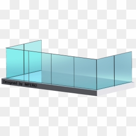 Imperio L40 Series Frameless Glass Railings, HD Png Download - railing png