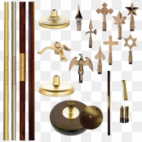 Transparent Flagpole Clipart - Gold Eagle, HD Png Download - american flag pole png