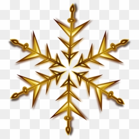 Gold Snowflake Clip Art, HD Png Download - snowflake vector png