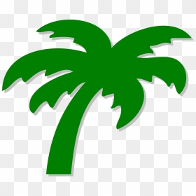 Green Palm Tree Clipart, HD Png Download - white christmas tree png