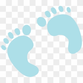 Baby Footprints Blue - Infant, HD Png Download - baby footprints png