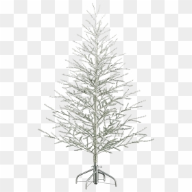 Tinsel Christmas Tree Png File - 5'hx40 D Tinsel Tree X368 On Metal Stand Antique Silver, Transparent Png - white christmas tree png