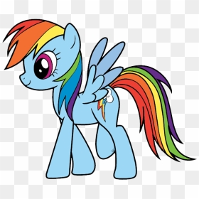 Rainbow Clip My Little Pony Transparent & Png Clipart - Rainbow Dash My Little Pony Colouring Pages, Png Download - my little pony birthday png
