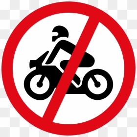 Motor Cycles Prohibited Sign - No Entry For Motorcycle Sign, HD Png Download - prohibited sign png