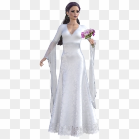 Gown, HD Png Download - wedding flowers png