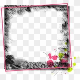 #frame #border #tag #label #grey #gray #floral #flowers - Picture Frame, HD Png Download - label frame png