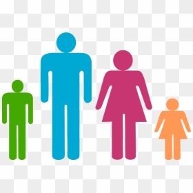Colorful Family Clipart, HD Png Download - familia png