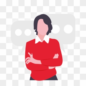 Woman Arms Crossed Illustration Designed By Artenpik - Crossed Arms Illustration Png, Transparent Png - cartoon arms png
