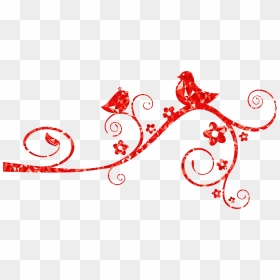 Red Swirl Design - Border Designs Black And White Butterflies, HD Png Download - swirl design png