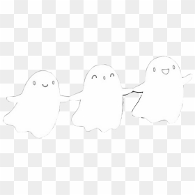 #halloween #ghost #ghosts #cute #kawaii #three #holdinghands - Ghosts Gif, HD Png Download - moving png