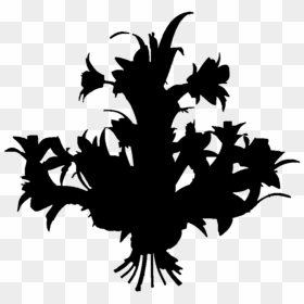 Black & White - Silhouette, HD Png Download - black leaf png