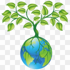Root Plant Tree Clip Art - Related To Earth Day, HD Png Download - earth vector png
