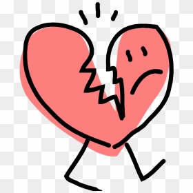 Heart Broken Png - Cute Broken Heart Clipart, Transparent Png - heartbreak png