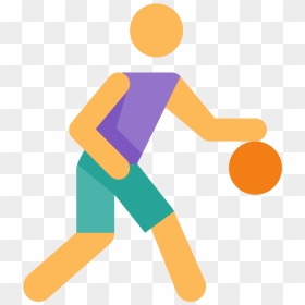 Basketball Player Icon - Sports Icon Color Png, Transparent Png - basketball icon png