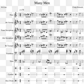Many Men Piano Tutorial - 50 Cent Piano Sheet Music, HD Png Download - 50 cent png