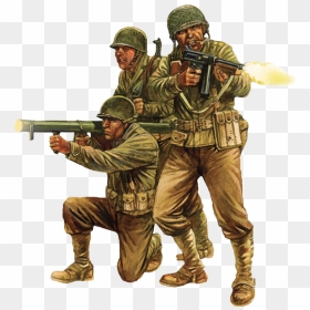 Wwii American Gis Art - Ww2 American Soldier Png, Transparent Png - vhv