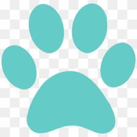 Teal Paw Print Clip Art, HD Png Download - dog print png