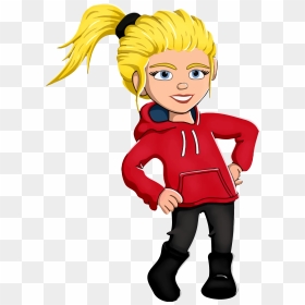 Girl With Hands On Hips Clip Arts - Hands On Hips Clip Art, HD Png Download - cartoon arms png