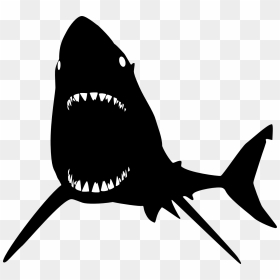 Blue Shark Mouth - Shark Png Black And White, Transparent Png - sharks png